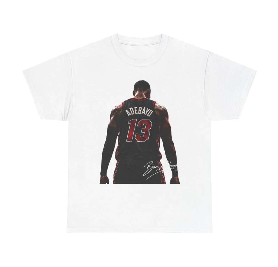 Bam Adebayo Miami T Shirt Autograph Edition Graphic Tee 83 Points!