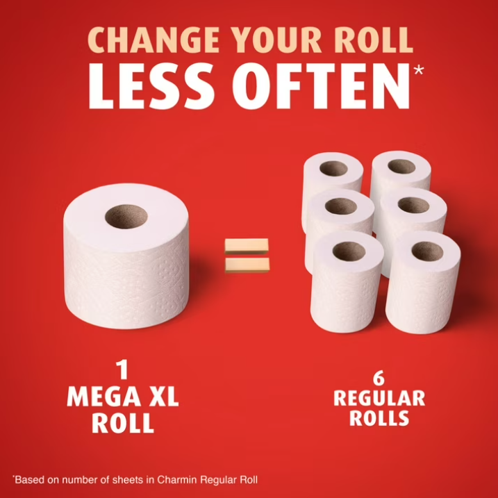Charmin Ultra Strong Toilet Paper 18 Mega XL Rolls, 330 Sheets Per Roll
