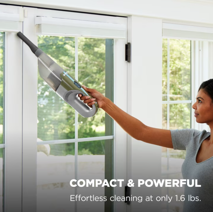 Shark Cyclone Handheld Vacuum, On-the-Go Cleaning, HyperVelocity Suction, USB Charging, CH700WM, Herb