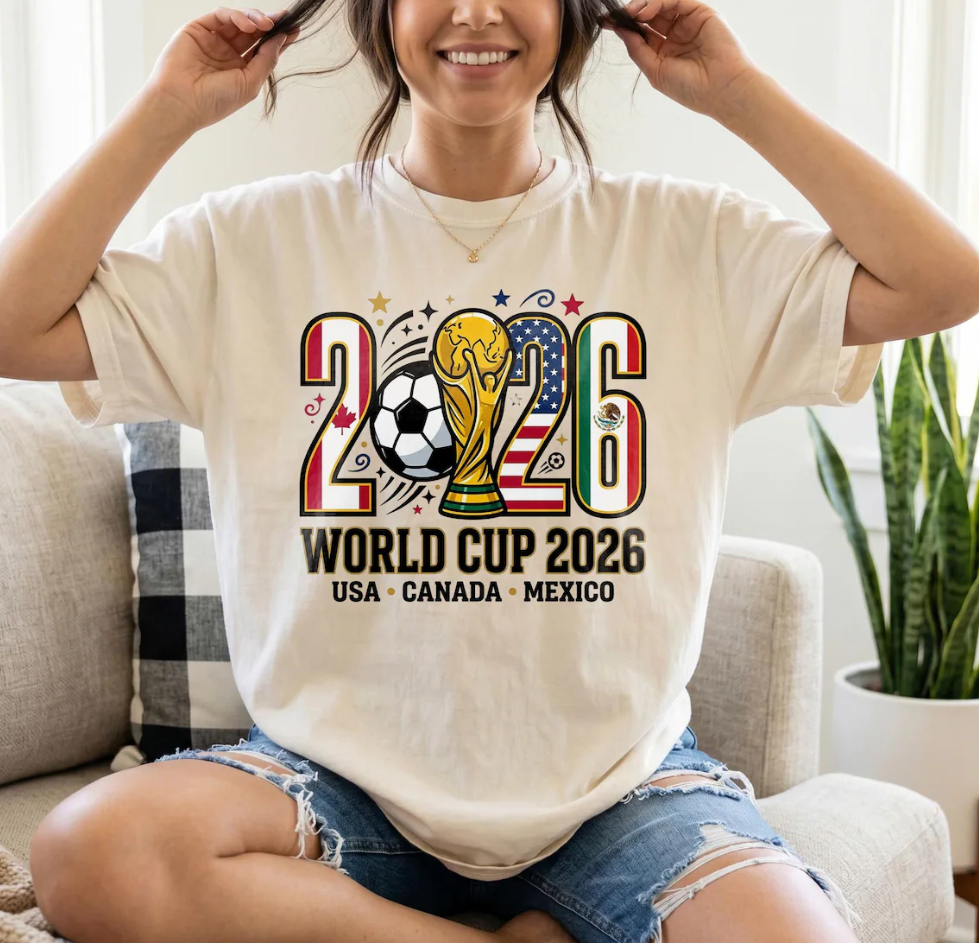 FIFA World Cup 2026 Shirt, USA Canada Mexico Host Nation Soccer Tee, World Cup 26 Trophy Fan Gift, Soccer Supporter Tee