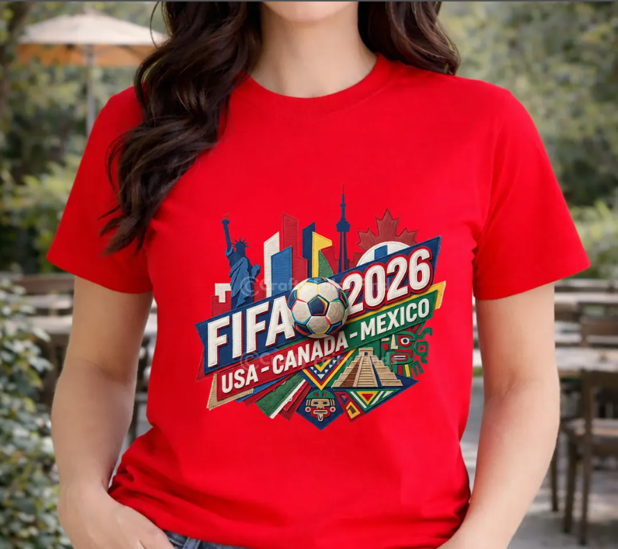 World Cup 2026 Shirt USA Canada Mexico Soccer Supporter Tee, Adult Youth Kids Fan Shirt Game Day Outfit,