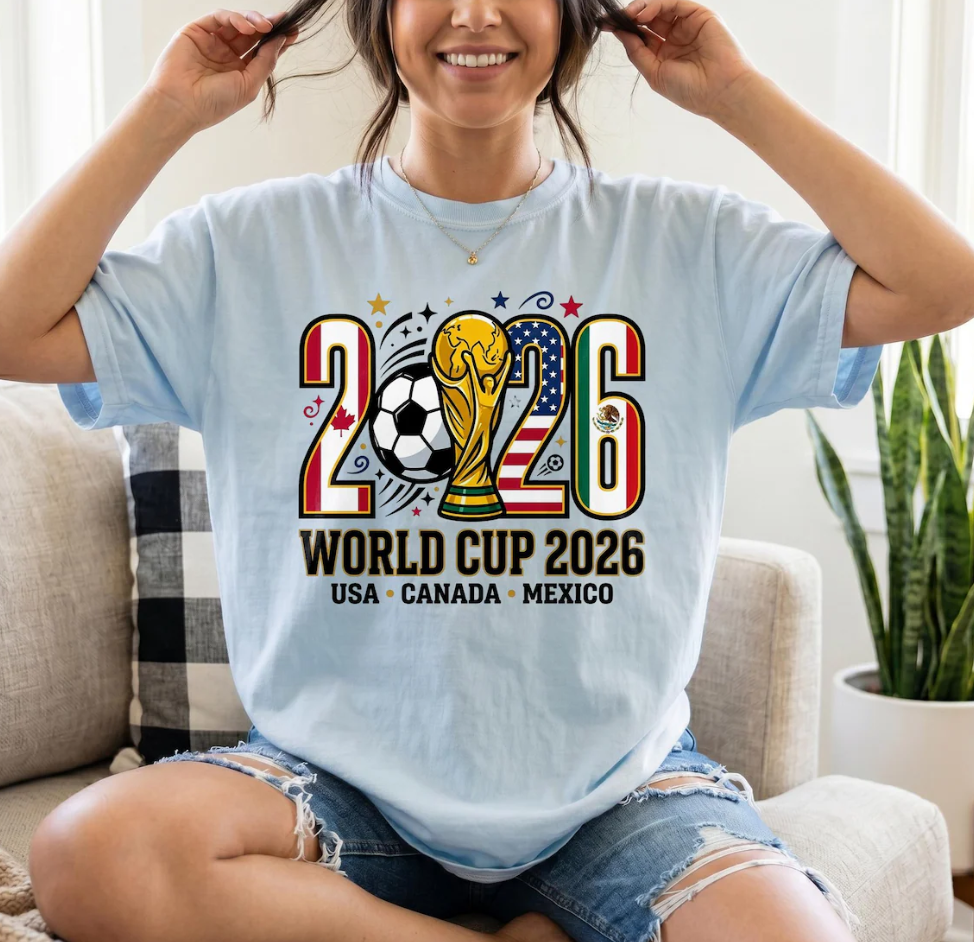 FIFA World Cup 2026 Shirt, USA Canada Mexico Host Nation Soccer Tee, World Cup 26 Trophy Fan Gift, Soccer Supporter Tee