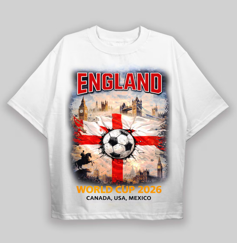 England World Cup 2026 Shirt Soccer Fan Tee England Football Shirt British Flag Game Day Outfit Canada USA Mexico Unisex T-Shirt Gift.
