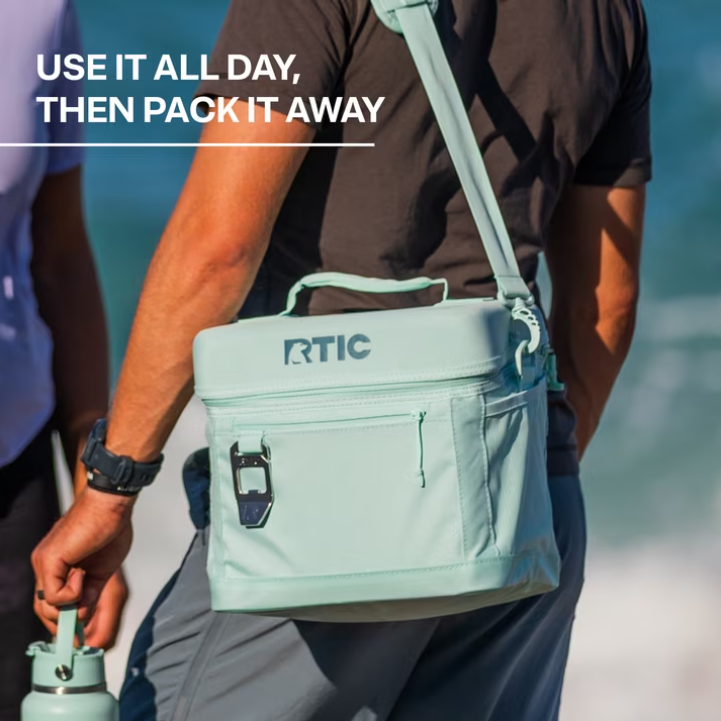 RTIC 15-Can, 16 Qt, Collapsible Soft Cooler with Bottle Opener, Periwinkle