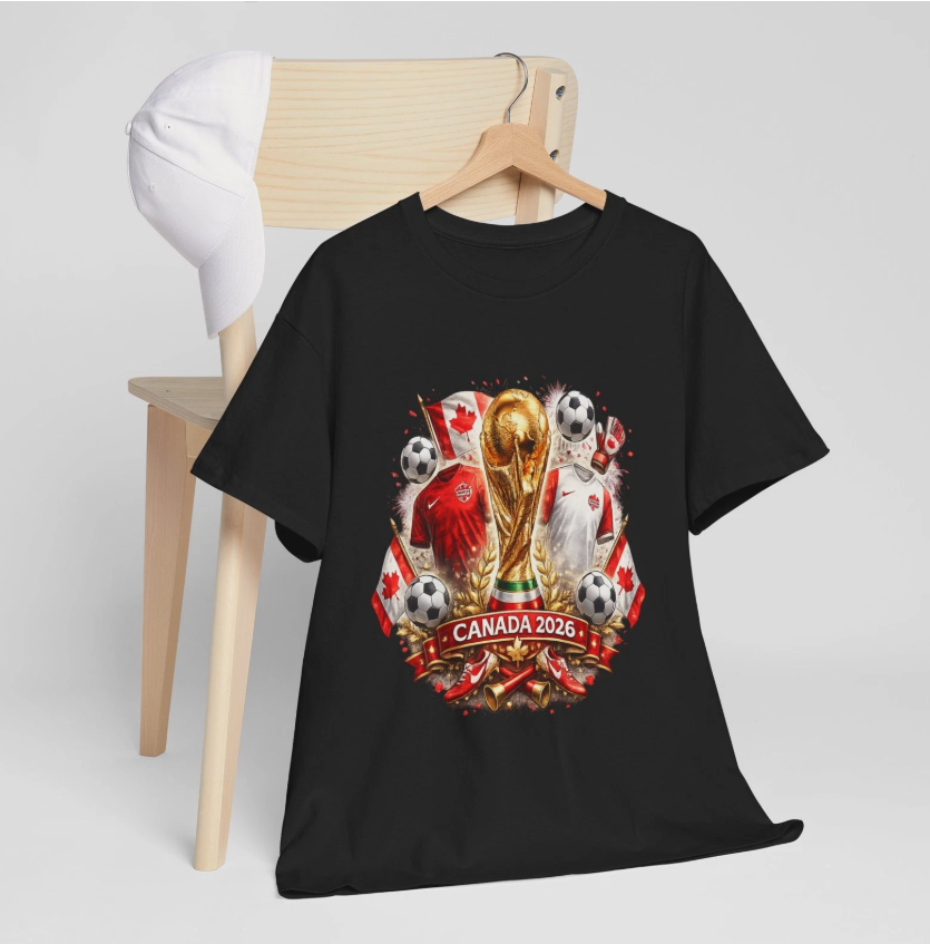 2026 World Cup Fan Tee American Flag Football T-Shirt Canada Football Team Shirt