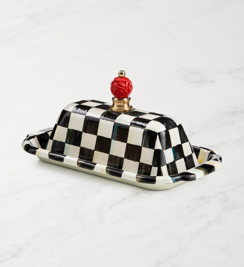 MacKenzie-Childs Courtly Check Butter Box