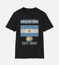 Argentina Flag Futbol Soccer T-Shirt | Nations Heritage Collection | Vintage