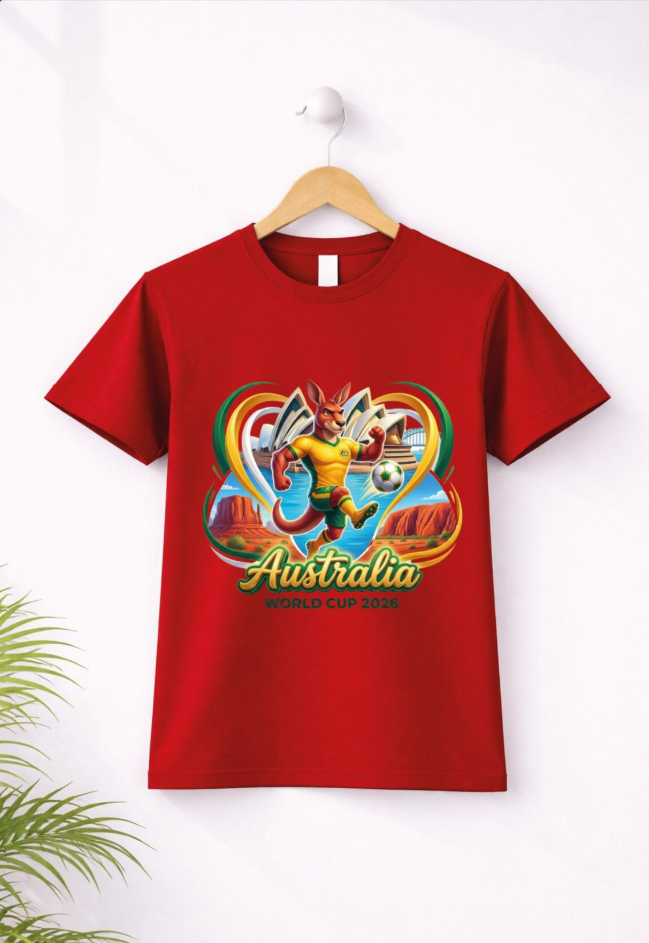 Australia Soccer Shirt 2026,Australian Football Fan T-Shirt,Kangaroo Soccer Tee,Australia World Cup Shirt,Aussie Fan Gift,Soccer Graphic Tee