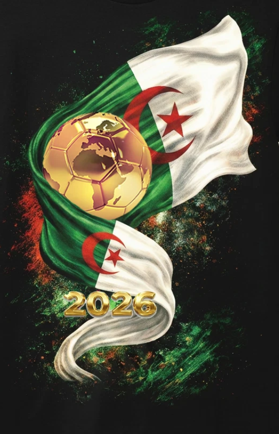 WC 2026 INSPIRED Cool Unisex Black T-Shirt - Algeria