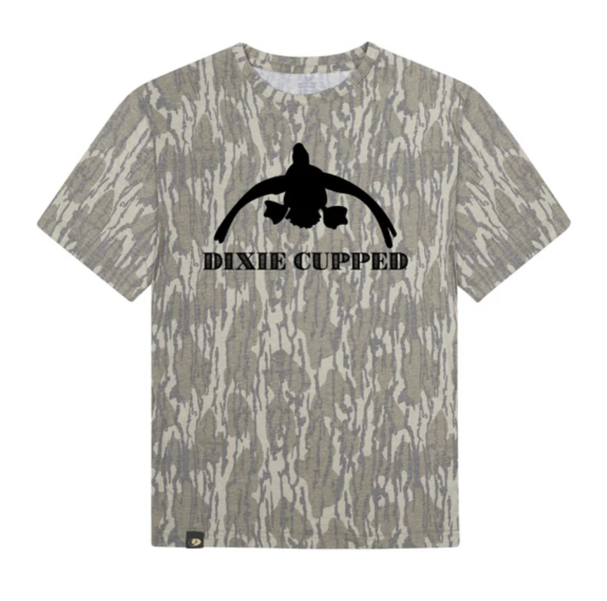 Dixie Cupped - Washed Out Mossy Oak Original Bottomland Cupped Duck Tee