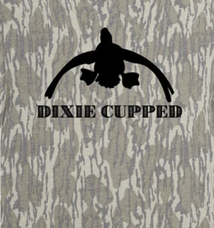 Dixie Cupped - Washed Out Mossy Oak Original Bottomland Cupped Duck Tee