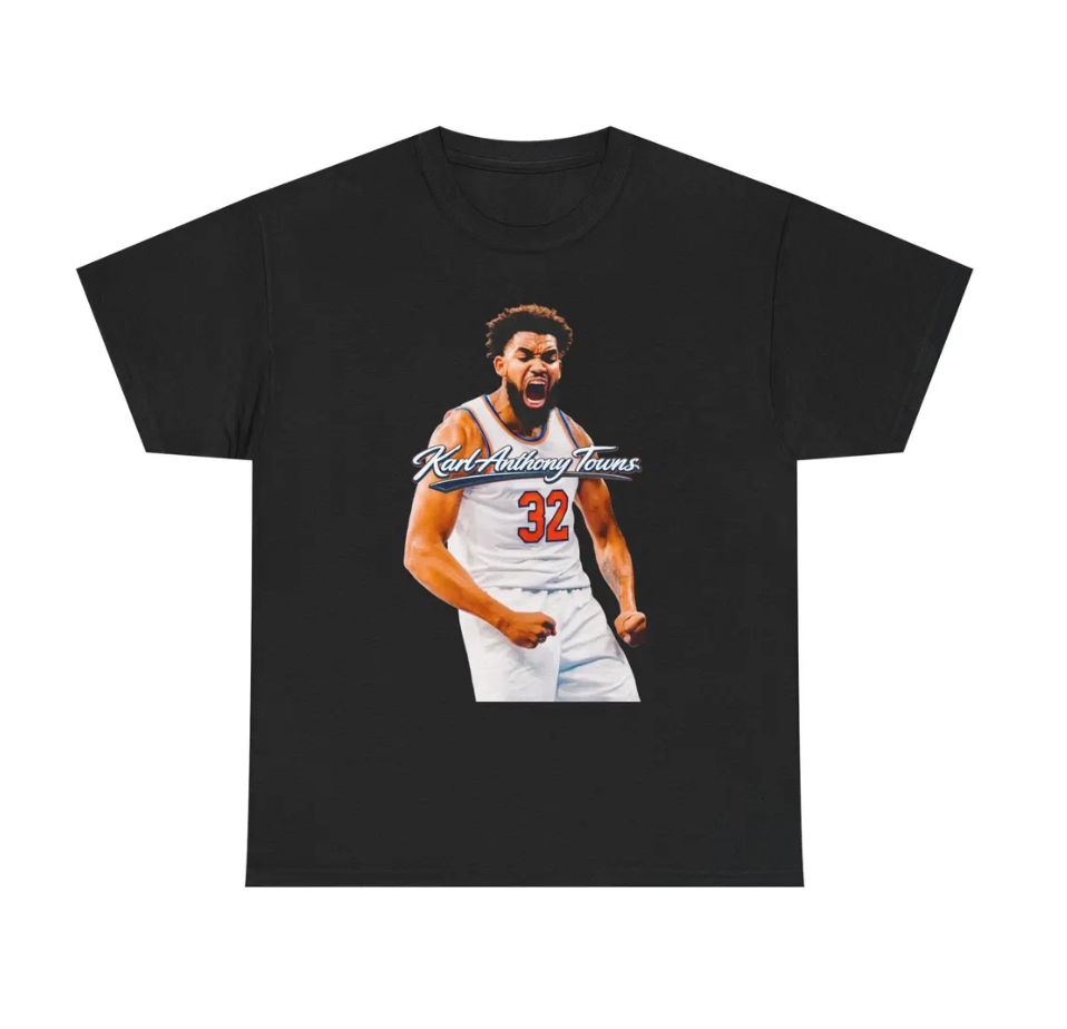 Karl Anthony Towns New York T Shirt Basketball Graphic Tee