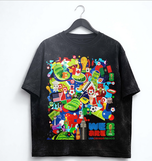 2026 World Cup Soccer Shirt USA Canada Mexico Fan Tee Colorful Graphic Football Shirt World Game Outfit Gift for Fans Unisex T-Shirt.