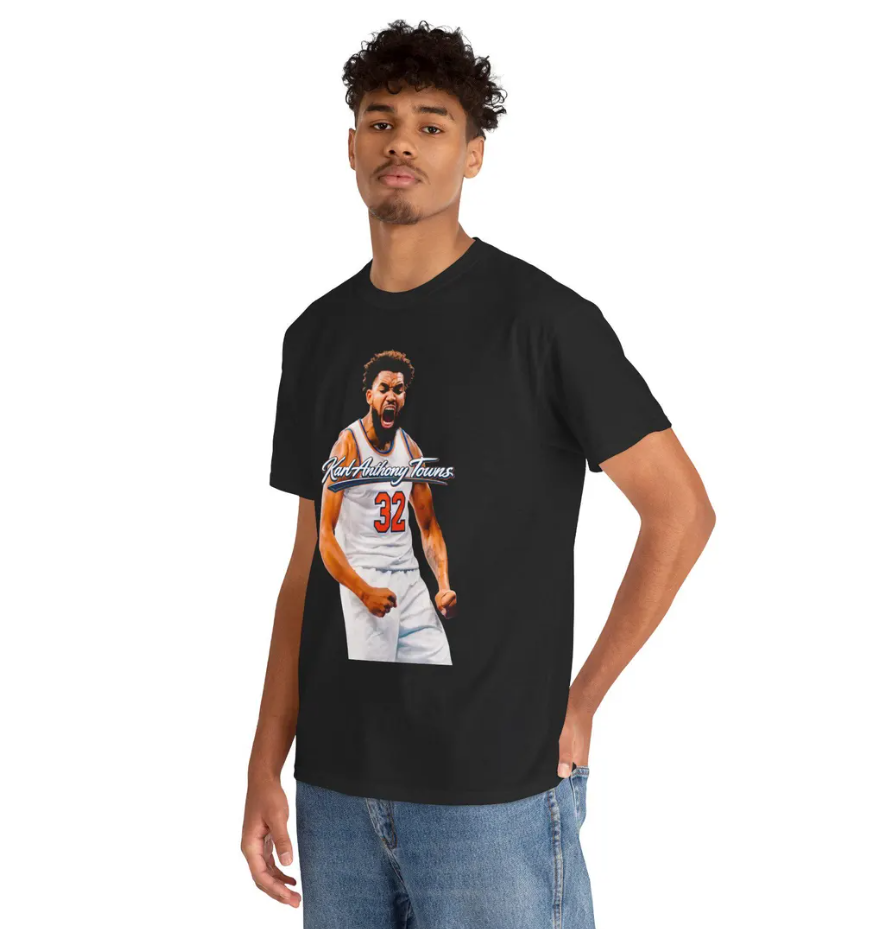 Karl Anthony Towns New York T Shirt Basketball Graphic Tee