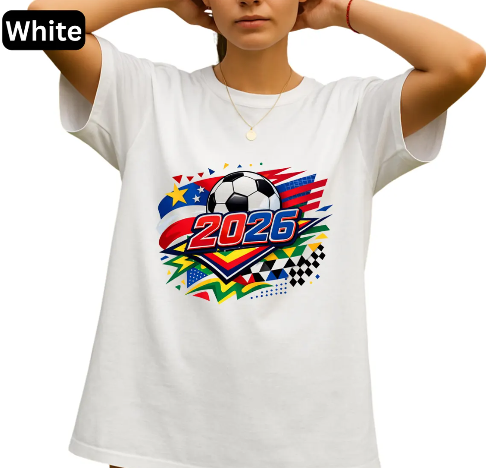 2026 FIFA World Cup Soccer Fan T-Shirt, USA Canada Mexico Football Tee