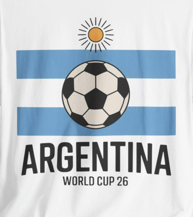 Argentina World Cup 2026 Tee | Soccer Football Argentina Jersey Fan Shirt