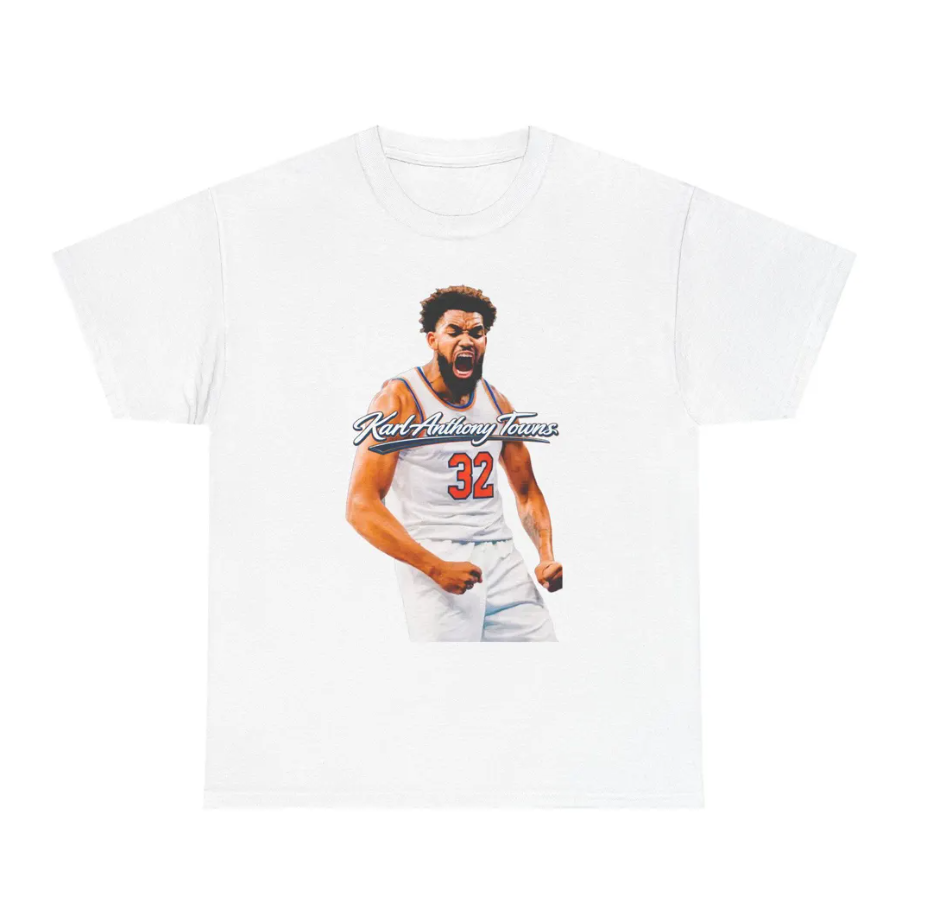 Karl Anthony Towns New York T Shirt Basketball Graphic Tee