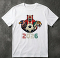 World Cup 2026 Soccer Shirt Logo, Custom USA Canada Mexico Football Tee