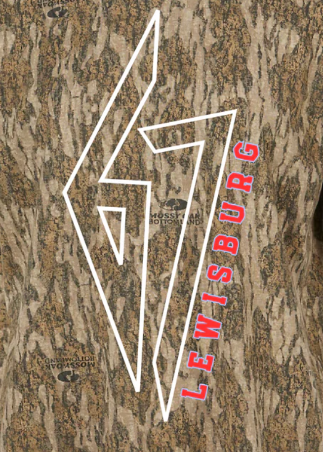 Six Seven Camo Tee - LMS Cheer Fundraiser - Lewisburg Shirt- Full Length Tee