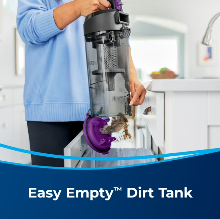 BISSELL PowerForce Helix, Bagless, Upright Vacuum, Pet Friendly, Scatter-Free Technology, Helix Dirt Separation System, Lightweight, 3313U, Purple & Black