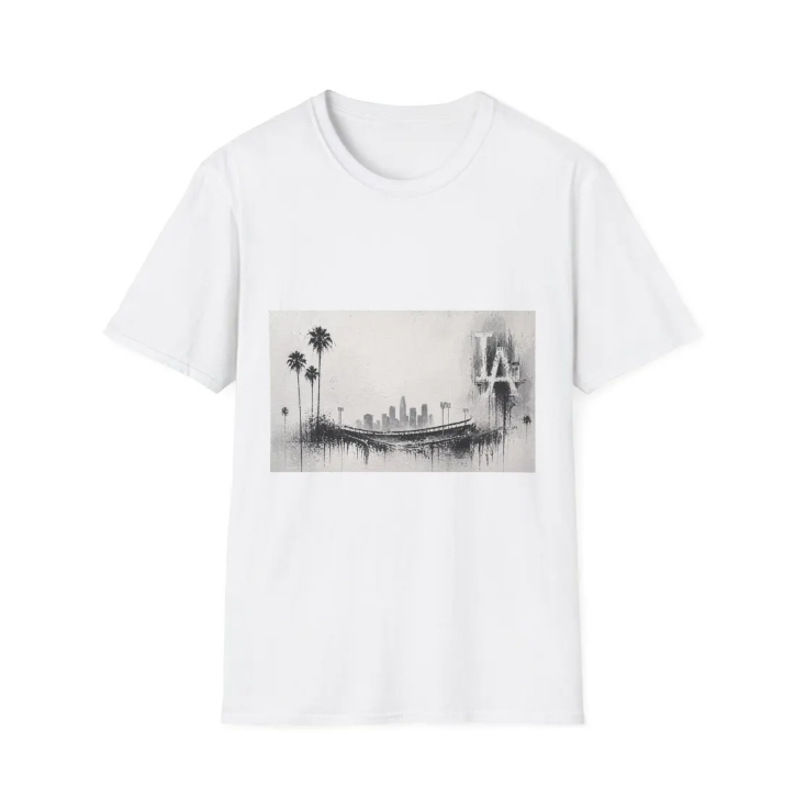 Los Angeles Dodgers Stadium Palm Trees Skyline T-Shirt