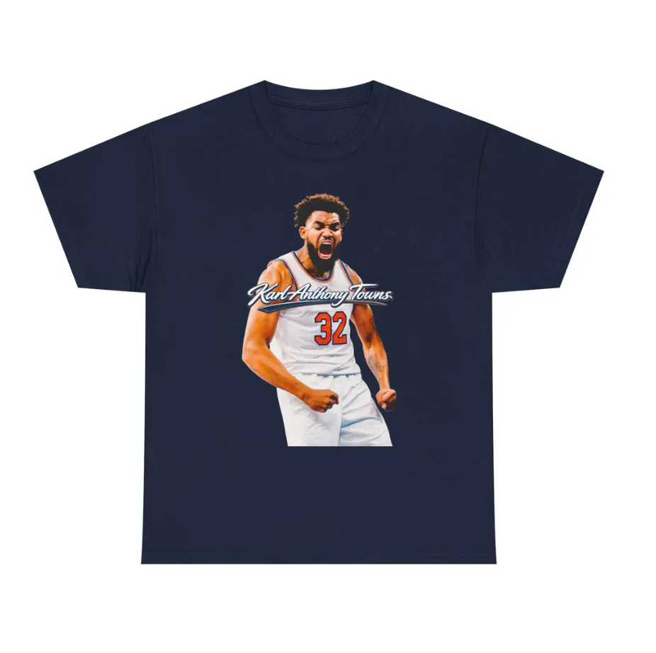 Karl Anthony Towns New York T Shirt Basketball Graphic Tee
