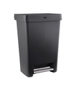 Rubbermaid Kitchen Trash Can, 12.4 Gallon Plastic Step Garbage Bin, Charcoal