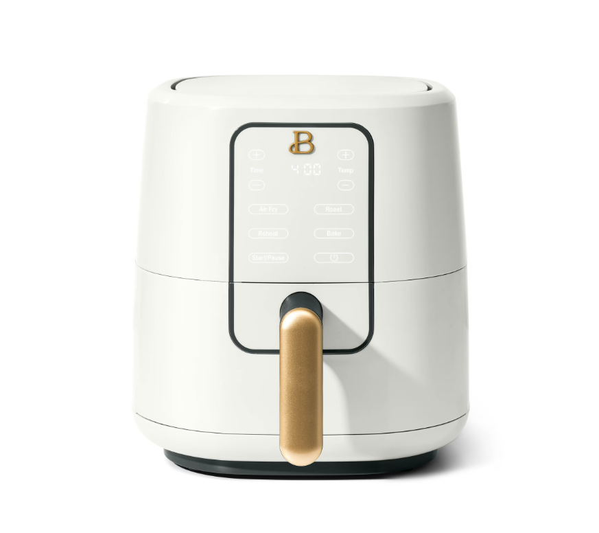 Beautiful 3 Qt Air Fryer with TurboCrisp Technology, EverGood Ceramic Nonstick Coating, White Icing by Drew Barrymore