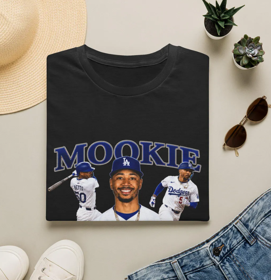 Mookie Betts Baseball Collage T-Shirt Dodgers Player Tee, Los Angeles Dodgers