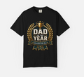 Dad of the Year trophy laurel T-shirt Awarded with Love Fathers day t shirt