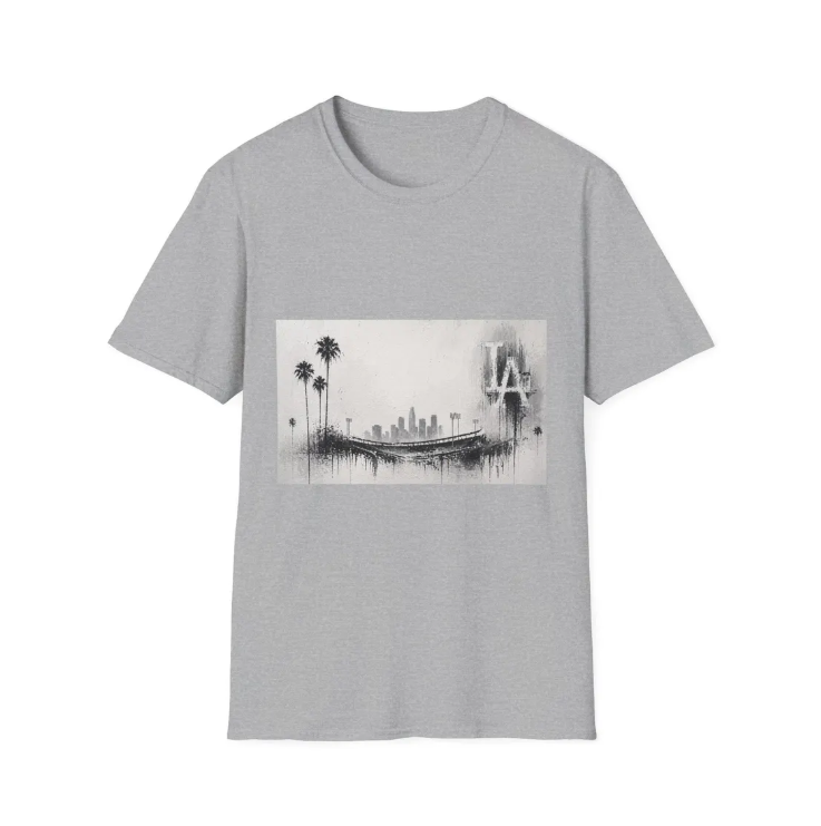 Los Angeles Dodgers Stadium Palm Trees Skyline T-Shirt