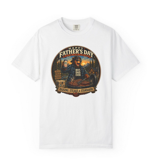 Biker Bear Father’s Day T-Shirt | Funny BBQ Grill Dad Graphic Tee