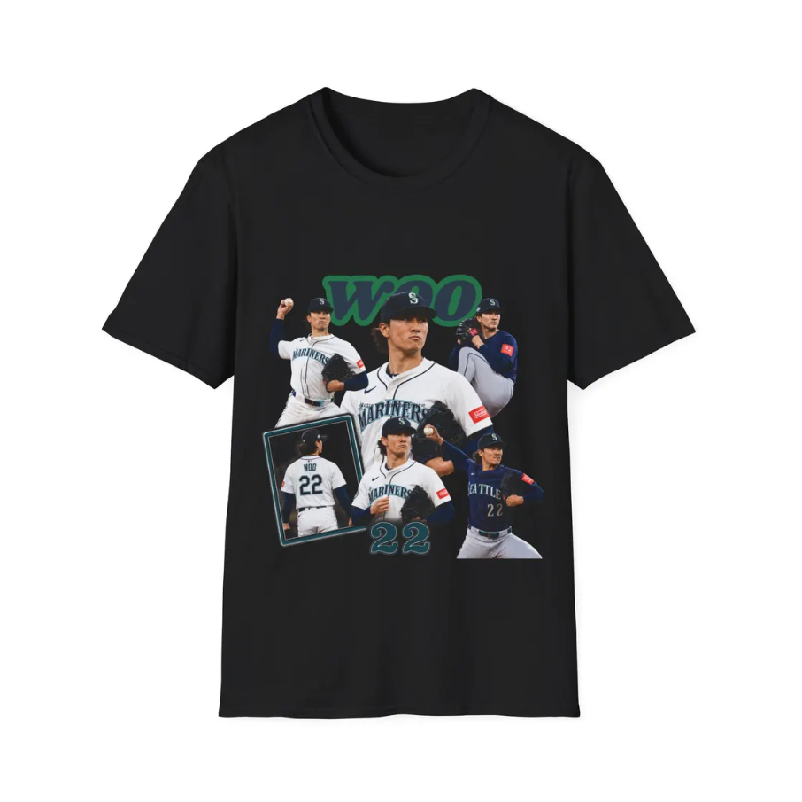 Bryan Woo Pitcher Collage T-Shirt Team Players Graphic Tee