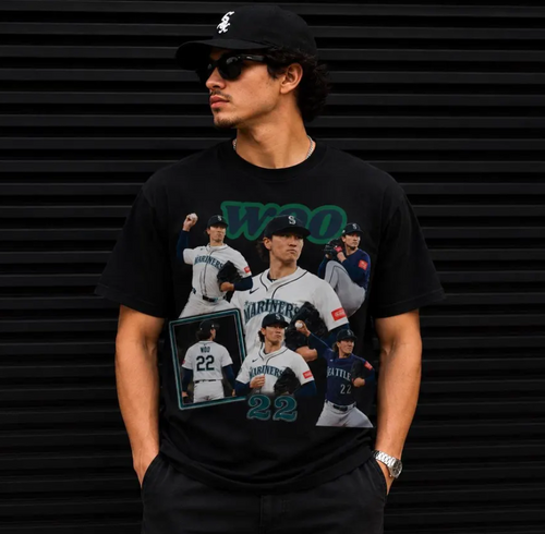 Bryan Woo Pitcher Collage T-Shirt Team Players Graphic Tee