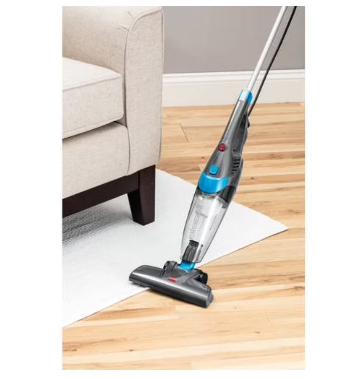 BISSELL 3-in-1, Corded, Stick Vacuum, Carpet, Area Rugs, Hardfloor, Upholstery, Removable Hand Vac, Lightweight, Easy Empty, 2030, Blue & Gray