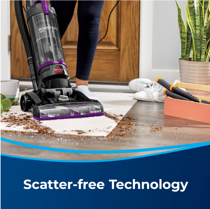 BISSELL PowerForce Helix, Bagless, Upright Vacuum, Pet Friendly, Scatter-Free Technology, Helix Dirt Separation System, Lightweight, 3313U, Purple & Black