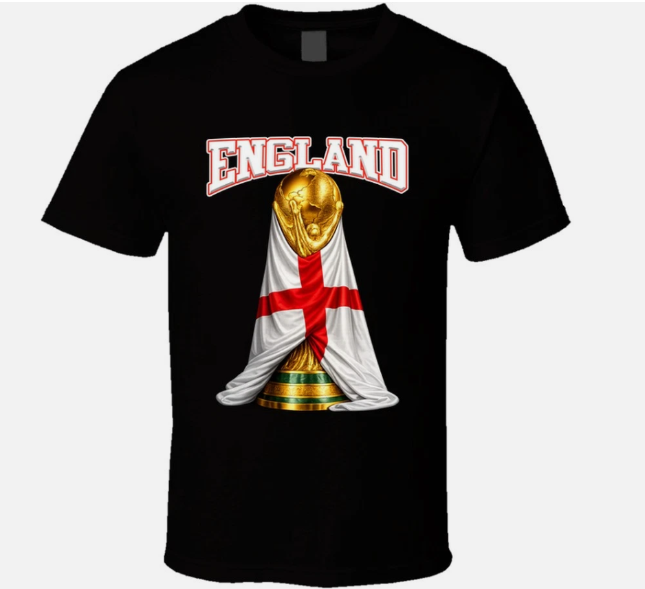England World Cup Soccer Fan T Shirt