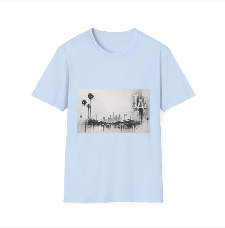Los Angeles Dodgers Stadium Palm Trees Skyline T-Shirt