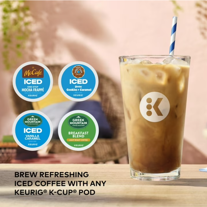 Keurig K-Express Essentials Plus, Iced and Hot Single-Serve K-Cup Pod Coffee Maker, White