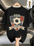 World Cup 2026 short-sleeved football t-shirt, suitable for everyday wear.