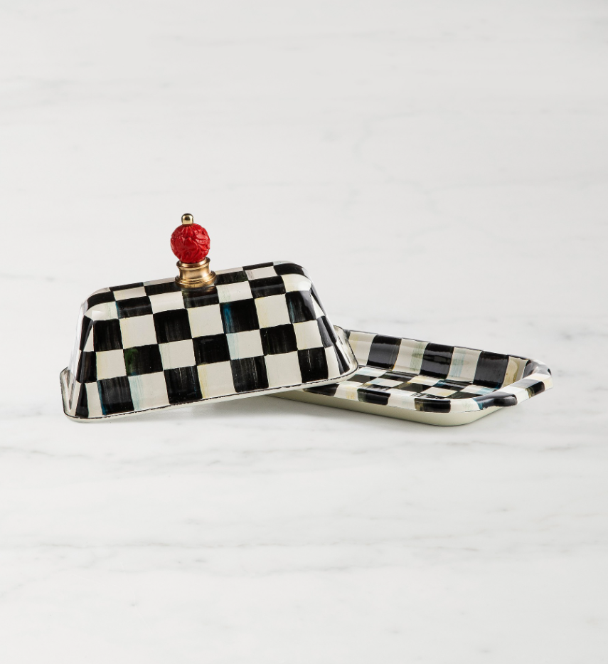 MacKenzie-Childs Courtly Check Butter Box