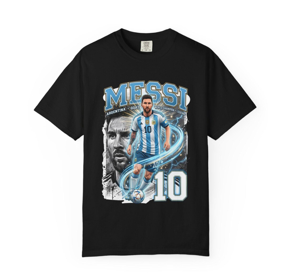Lionel Messi Shirt Football, Soccer Custom Vintage Design, High Quality T Shirt, Argentina, Inter Miami, messi argentina, leo messi shirt