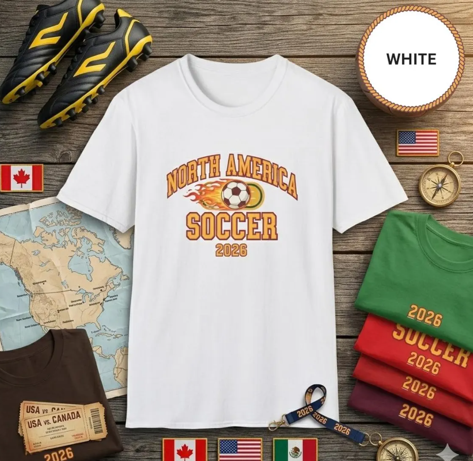 North America Soccer 2026 T-Shirt | USA Canada Mexico World Cup Fan Shirt | Futbol Game Day Tee | Travel Host City Apparel Gift