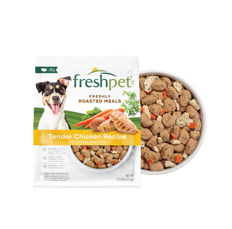 Freshpet Fresh Dog Food, Tender Chicken Recipe, Freshly Roasted Meals, 5.5 lb.