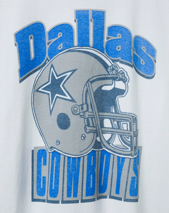 Dallas Cowboys Throwback Helmet Flea Market Tee