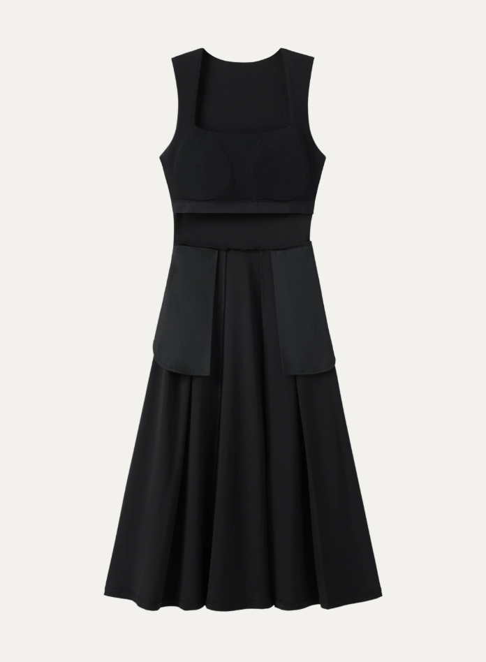 The Anytime Little Black Bra Dress with Pockets