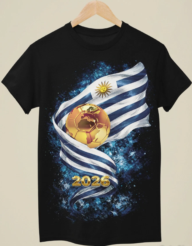 WC 2026 INSPIRED Cool Unisex Black T-Shirt - Uruguay