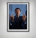 Wolf of wall street middle finger art canvas poster home decor