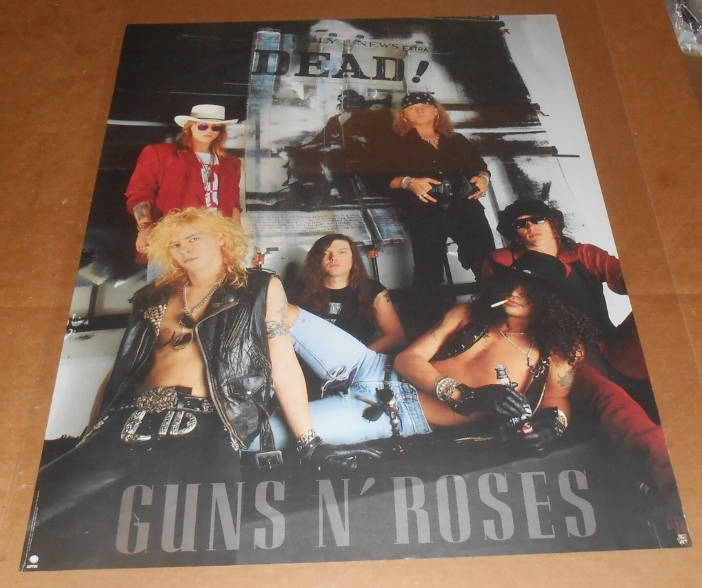 Guns N’ Roses Dead! Poster Original 1991 Promo
