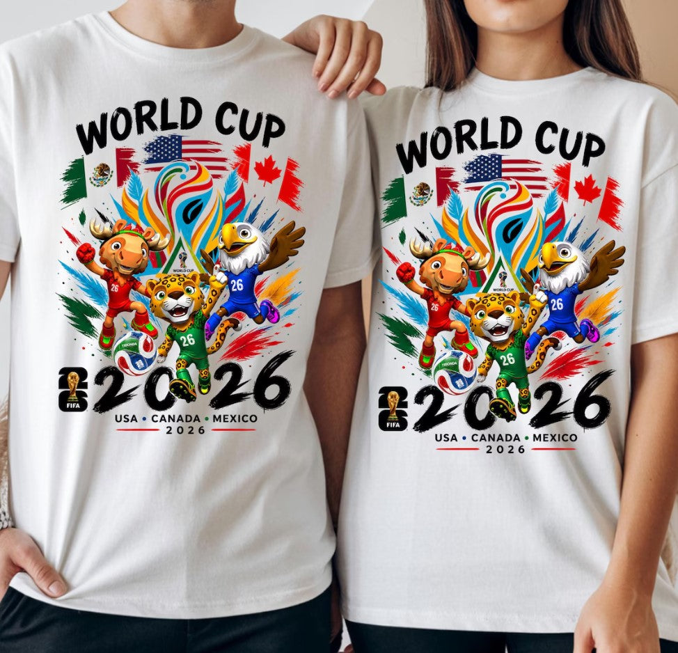 World Cup 2026 Shirt, USA Canada Mexico Soccer Tee, Football Fan T-Shirt, Gift for Soccer Lovers, Unisex Graphic Tee